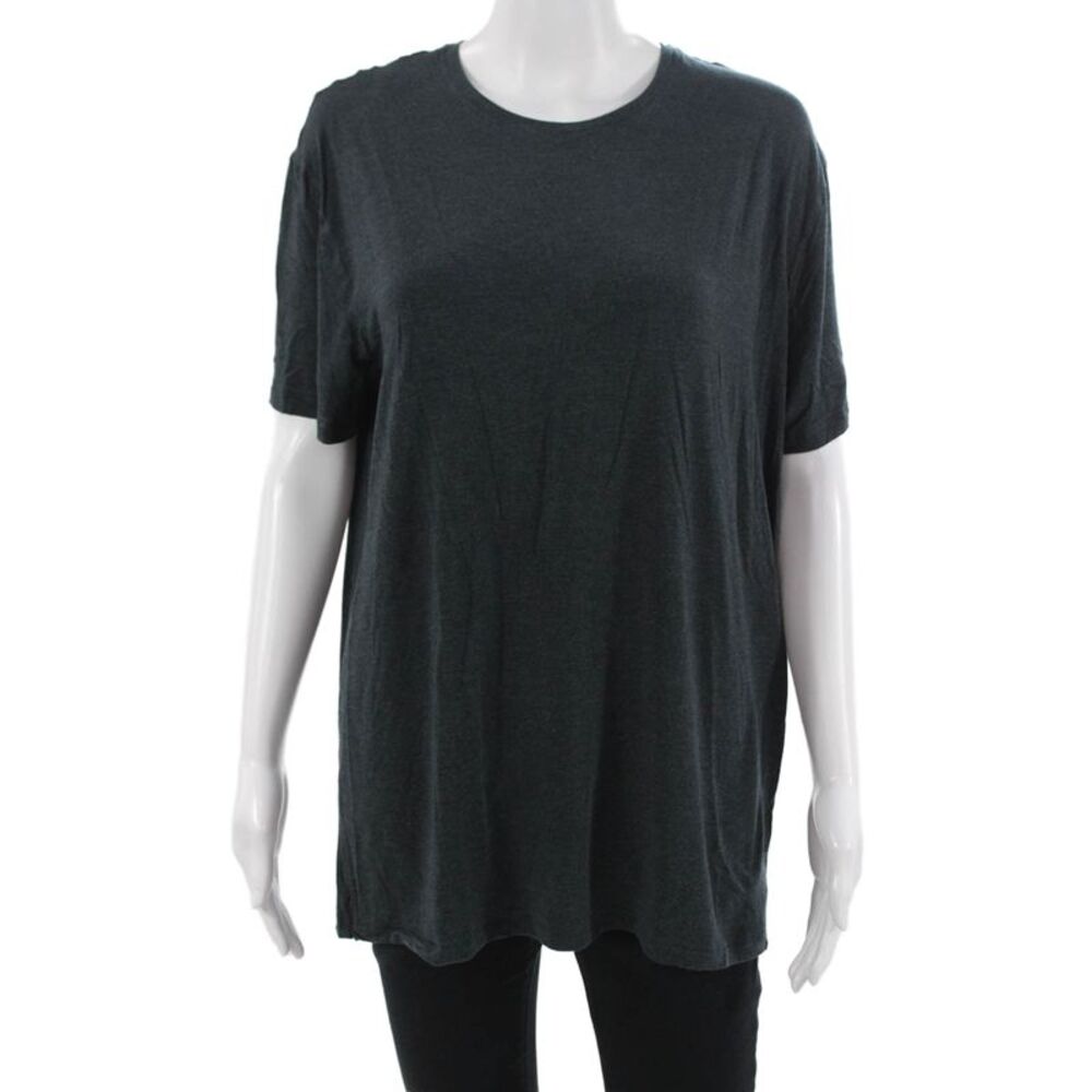 Derek Rose Unisex Basic Crewneck Dark Gray T-Shirt Size L